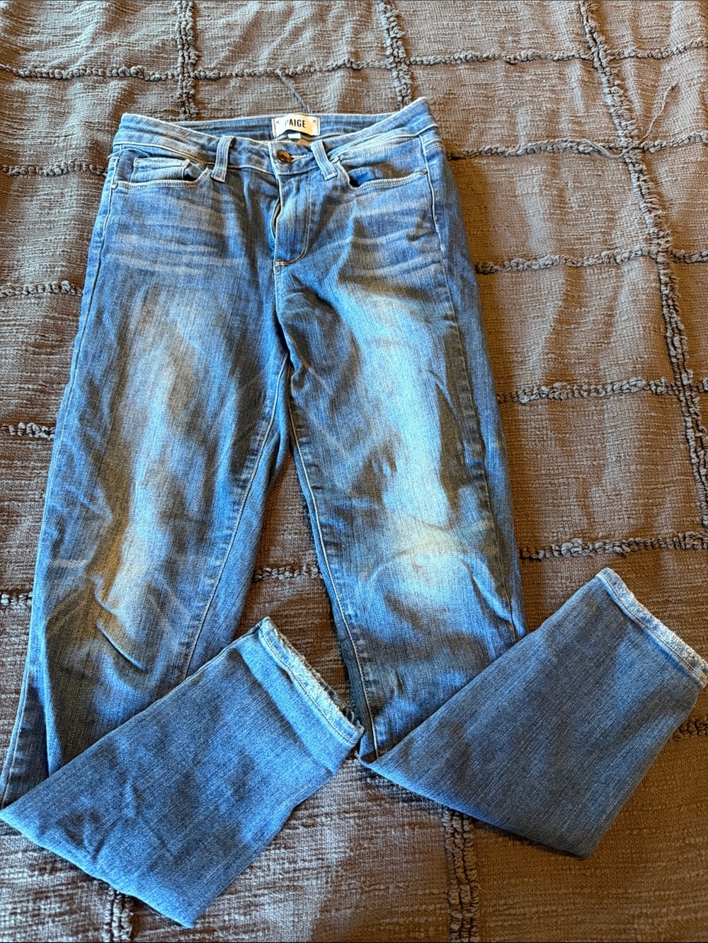 PAIGE Women's Light Blue Skinny Jeans